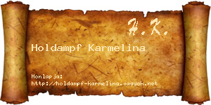 Holdampf Karmelina névjegykártya
